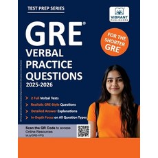 (英文圖書)GRE Verbal Practice Questions: Includes 600+ Questions 2 Timed Tests High-Diff... 平裝版, Vibrant Publishers, 英文