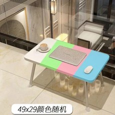 鼎創 上床小桌子 筆記本電腦桌 可摺疊免安裝, 減小款 鍍鋅腿,可摺疊+免安裝+U型穩固桌腿, N/A