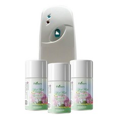 ( 분사기 + 방향제 X 3개 세트 ) 방향제 자동 분사기 아로마에어, 1세트, 280ml, 분사기 1개 + 에이프릴프레쉬 (향캔 3개)