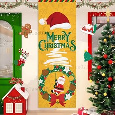 VOMY 聖誕節掛布 聖誕節裝飾 聖誕布置 耶誕節布置 派對裝飾 商場店鋪櫥窗背景布置, CSC01,寬0.45米高1.2米送工具包, 1個