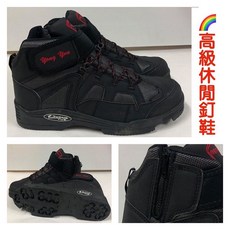 Yong Yue 運動休閒防滑釘鞋 - F103N 膠底/F-304N 毛氈底 - S/M/L/LL/3L, F103N膠底加釘,LL- 27~27.5