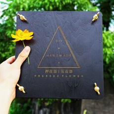 鍋鍋 押花器 DIY植物標本製作工具, 黑色 黑色小號21X21cm,乾花包