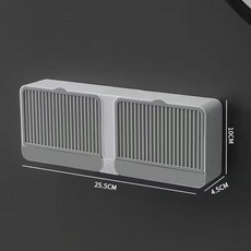 壁掛式翻蓋瀝水肥皂盒 家用衛生間香皂收納架, 1個, 5塊1：【淺灰色+兩格】加大號+壁掛背貼,新升級【米白色+淺灰色+咖啡色】三個顏色