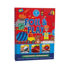 FLOSS & ROCK 燙金貼畫本，激發創意，安全無毒，操作簡單，閃耀奪目，培養藝術素養, 建築工程車