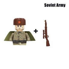 WW2 군대 빌딩 블록 피규어 군인 크리스마스 미니 호환 영국 액션 소년을위한 선물 소련, 1 Pcs 44