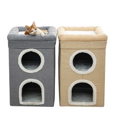 캣츠랩 고양이 3층 숨숨집 대형, 1개, 그레이
