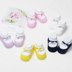 다온샵 신생아 베이비 리본 양말 5족 세트 백일 축하 선물용 돌아기선물