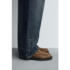 ZARA 자라 남성 스니커즈 레더 슈즈 포멀 버클 - 브라운 180359