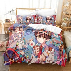 애니메이션 화장실에 묶인 하나코군 침구 프린트 이불 커버 시트 베개 풀 퀸 킹 사이즈, 3. 2