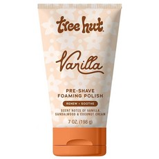 Tree Hut 탠저린 쉐이브 프렙 폴리쉬 | 피부를 부드럽게 진정 및 준비하여 더욱 밀착된 면도를 제공합니다 | 각질 제거 면도 에센셜 | 207ml(7.5온스), Vanilla