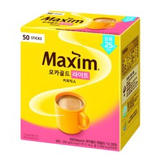 Maxim 麥心 摩卡減糖經典三合一咖啡, 11.8g, 50入, 1盒