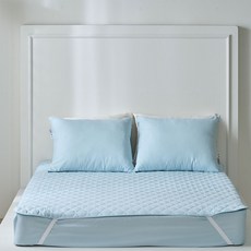 에메르 알러제로 다운필 클리니 누빔 침대패드, 모닝 스카이블루