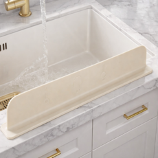 함자트 설거지 물튐차단 간편 탈부착 싱크대 실리콘 물막이, 화이트, 1개