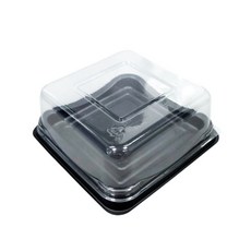 샌드위치 포장 용기 샐러드 도시락 투명 사각 팩 14cm, 1개