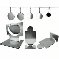 새총 사격 훈련 표적판 연습용 과녁판 스테인리스 과녁 자동 리셋 타겟팅 상자, 1개, 스윙 A 소형 2개 미니 원형 5개, 기본 색상