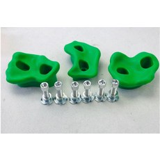 야외 클라이밍 홀드 등반 손잡이 감각 통합 장비 두꺼운 이중 구멍 홀드, A_실버 나무판 나사