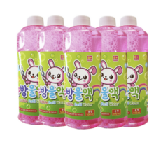 해피아이 비눗방울 리필 액 500ml, 핑크, 5개