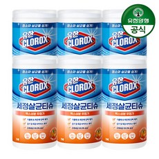 크로락스 유한 세정살균티슈 오렌지 퓨전 75매, 6개