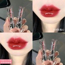 pinkbear 皮可熊 固體唇蜜 鏡面唇釉 - 多色可選, 糖光口红S08玫瑰心, 1個