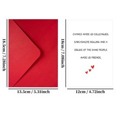 有趣的同事朋友感謝卡片附信封 T02040229, 1個