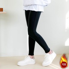 오버나인 여자 여성 겨울용 융털안감 스판 레깅스 바지 팬츠