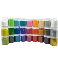 샌드아트 색모래 250g(24색) 컬러 레드 옐로우 핑크 블루 그린 퍼플 화이트 블랙 오렌지, 23.주황