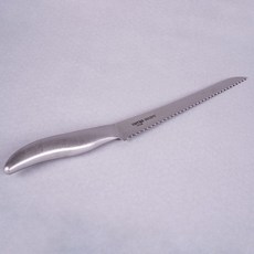 日本AOYOSHI青芳製作所 仿舊不鏽鋼料理刀具組：魚肉刀/三德刀/麵包刀/水果刀《WUZ屋子》日本製, 1個, 麵包刀