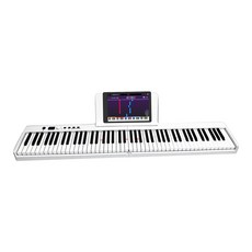 台灣Jazzy DP-10 標準88鍵可攜式摺疊鋼琴 初學練習教學推薦, 白色, 1箱, DP10+