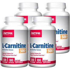 Jarrow FORMULAS 賈羅公式 左旋肉鹼無麩質膠囊 500mg, 100顆, 4罐