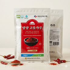 프리미엄 등급 올곧은 영양 고추가루 500g, 1개