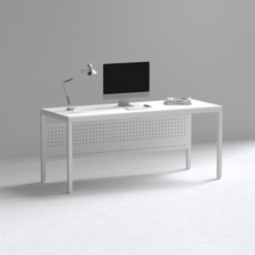 다가구 프래그마 익스팬션 코어 2000 대형 타공판책상, 화이트(상판)+화이트(프레임)