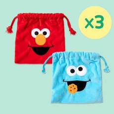 세사미스트리트 스트링파우치 / 파우치 가방 화장품가방 극세사파우치 엘모 쿠키몬스터 복조리파우치 조임파우치
