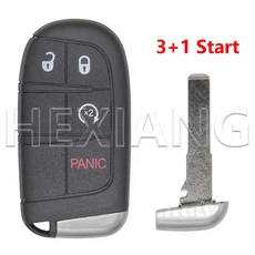 HE SIP22 블레이드 교체 자동차 원격 키 쉘케이스 지프 컴퍼스 피아트 500 용 단추, 02 For Jeep, 02 3Plus1 Start BT