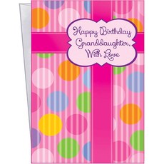 Chuck's Card-O-Rama - 손녀 생일 카드 - 미국에서 제작 - 대형 카드는 25.4cm x 19.7cm(10x2.54cm x 7.7x2.54cm)까지 열립니다 -