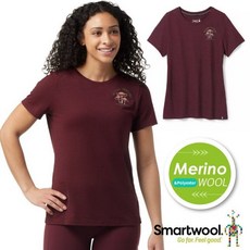 【美國 SmartWool】迷幻蘑菇 送》女 輕薄短袖囻領美麗諾羊毛排汗衣 Sport150 運動T恤 SW016697