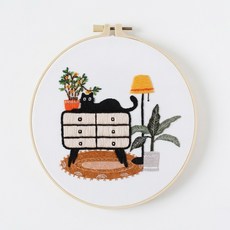 프랑스자수 패키지 DIY 고양이도안 취미 키트, 옵션06, 1개