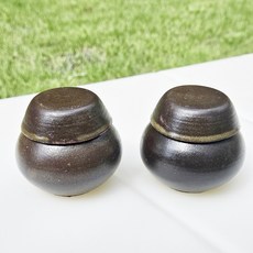 B 예조 도자기 소금통 소금단지 옹기도자기 이천도자기 옹기항아리 장독 미니항아리 테라리움키트 미니도자기 현관소금단지 도자기양념통 소금단지항아리 미니옹기 정원꾸미기 한국전통선물, 1세트