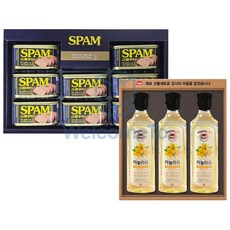 CJ스팸 12K호 + 해표 고급유3호 혼합 선물세트 명절 추석 설날 햄 카놀라유 세트 기업