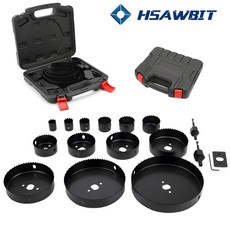 솔리드 목공용 홀쏘 세트 17PCS 목공 바이메탈 용 홀커터 타공 천공, 1개