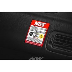 車貼 Nos貼 防水氮氣增壓貼紙，適用於直線加速、玩命關頭改裝，液氧化二氮風格，USDM JDM肌肉車改裝, 1個, 12x9cm