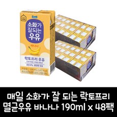 소화가잘되는우유 바나나, 190ml, 48개