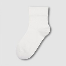 [JAJU] 자주 여 코튼 무압박 중목 양말 1족_화이트