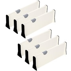 플랜와이 만능 다용도 서랍 파티션 칸막이, 화이트 6세트, 6개