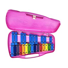 명창 실버스타 공명실로폰25K(핑크색) 무지개 칼라음판, 핑크색, 1개