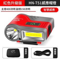 TRE-Hana 哈拿 HN-T51 感應帽夾燈 紅色升級版, HN - T51 感應帽夾燈 紅色夾帽版, 1個