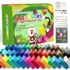 크리스탈랩 DIY 폴리머 클레이 세트 오븐 베이킹 점토 어린이 교육 장난감, 12색 20g
