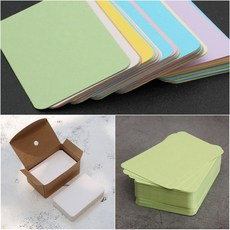 1+1 총200매 카드 메모지 100매 심플 메모 미니 단어장 다꾸 메모잇, 화이트+그린