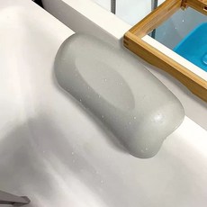 욕조 목욕 베개 머리받침 스파 욕실 블랙 미끄럼방지 방수 사우나 화이트, 그레이, 1개