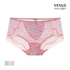 비너스 파스텔 꽃나염 레이스힙 팬티(SVPT6593A)