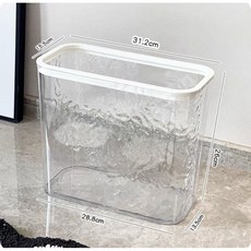 水波紋 彈蓋垃圾桶 夾縫垃圾桶, 壓圈-透明垃圾桶